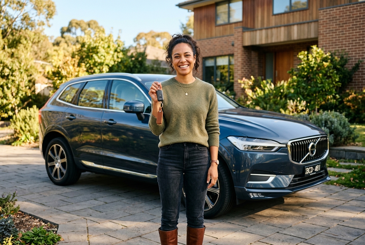 Used Car Buyer with SUV Keys