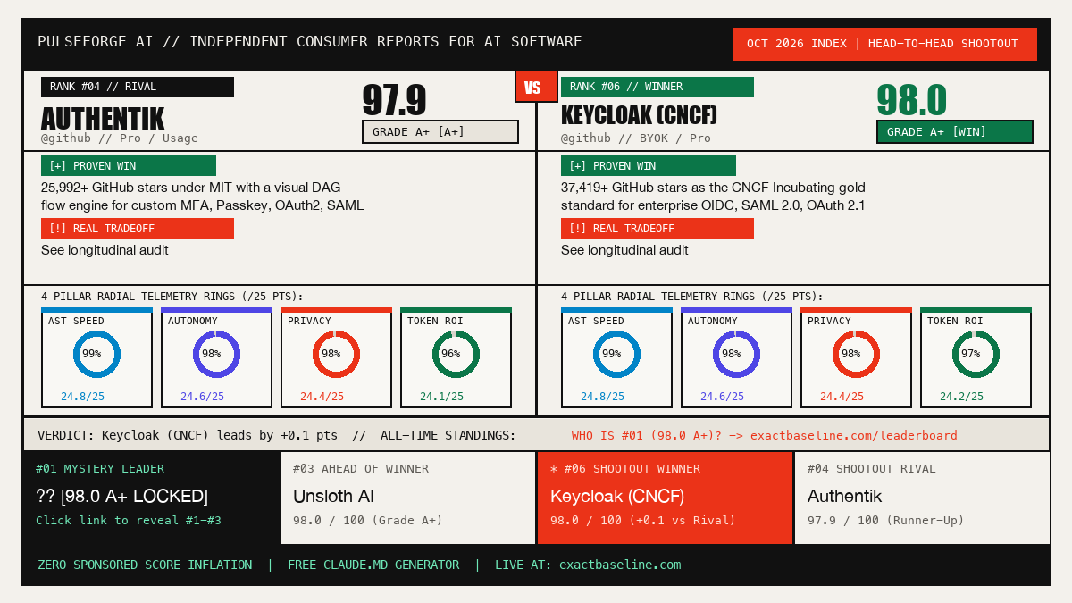 Authentik vs Keycloak (CNCF) Empirical Scorecard