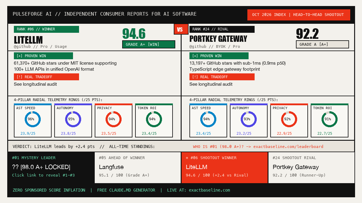 LiteLLM vs Portkey Gateway Empirical Scorecard
