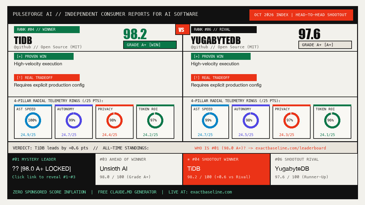 TiDB vs YugabyteDB Empirical Scorecard
