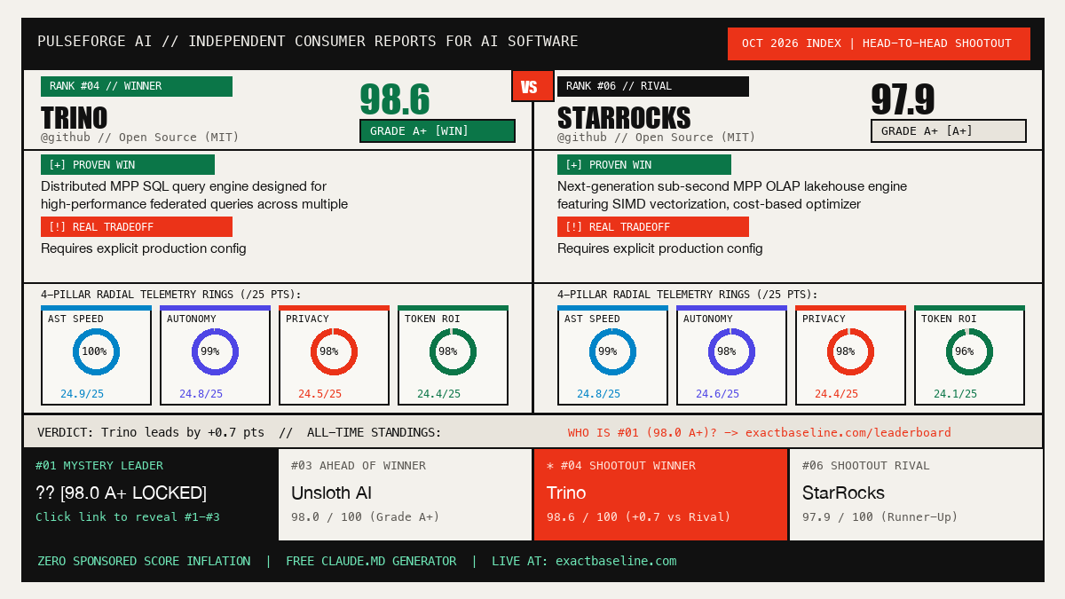 Trino vs StarRocks Empirical Scorecard